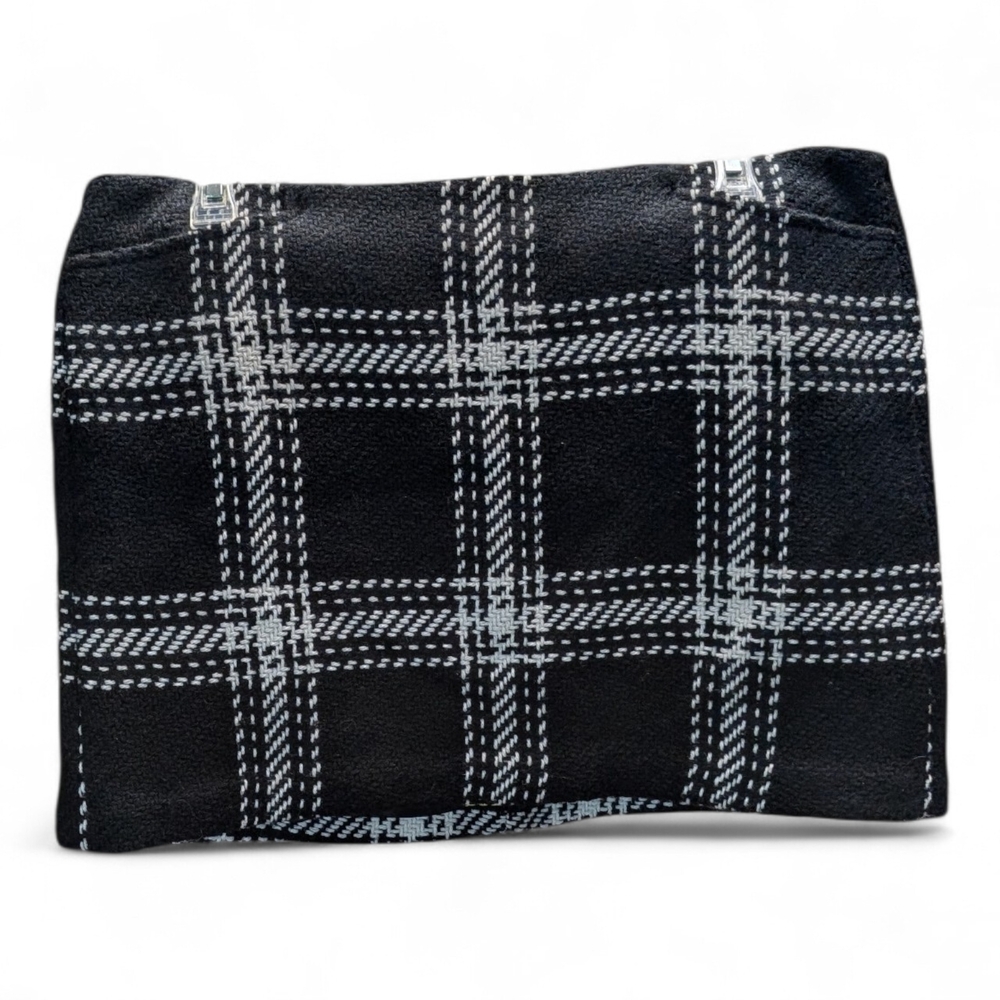 Gap Wool Mini Plaid Black and White Women's Skirt